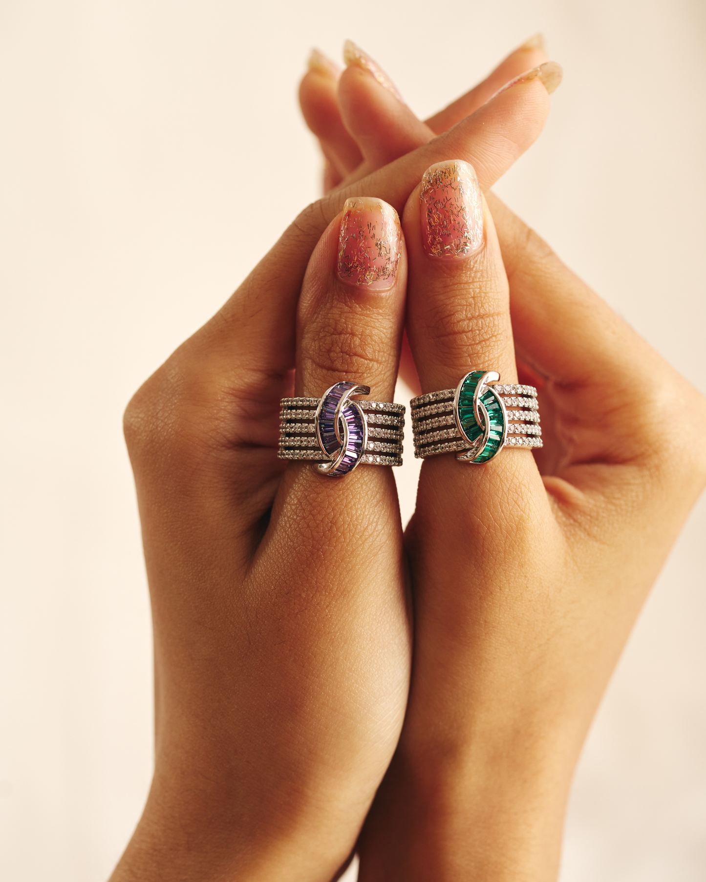 Coloured Emerald Stack
