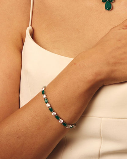 Green Tennis Bracelet
