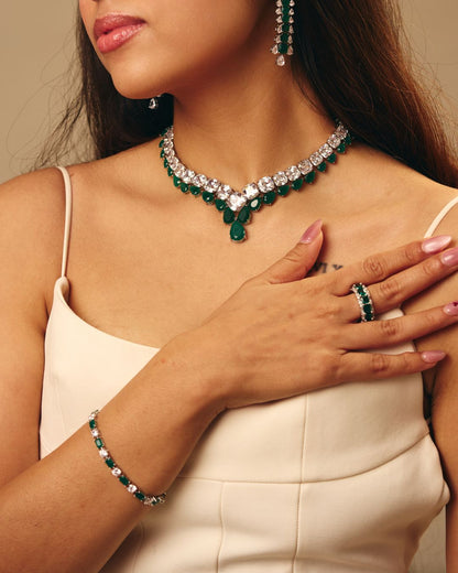Green Tennis Bracelet