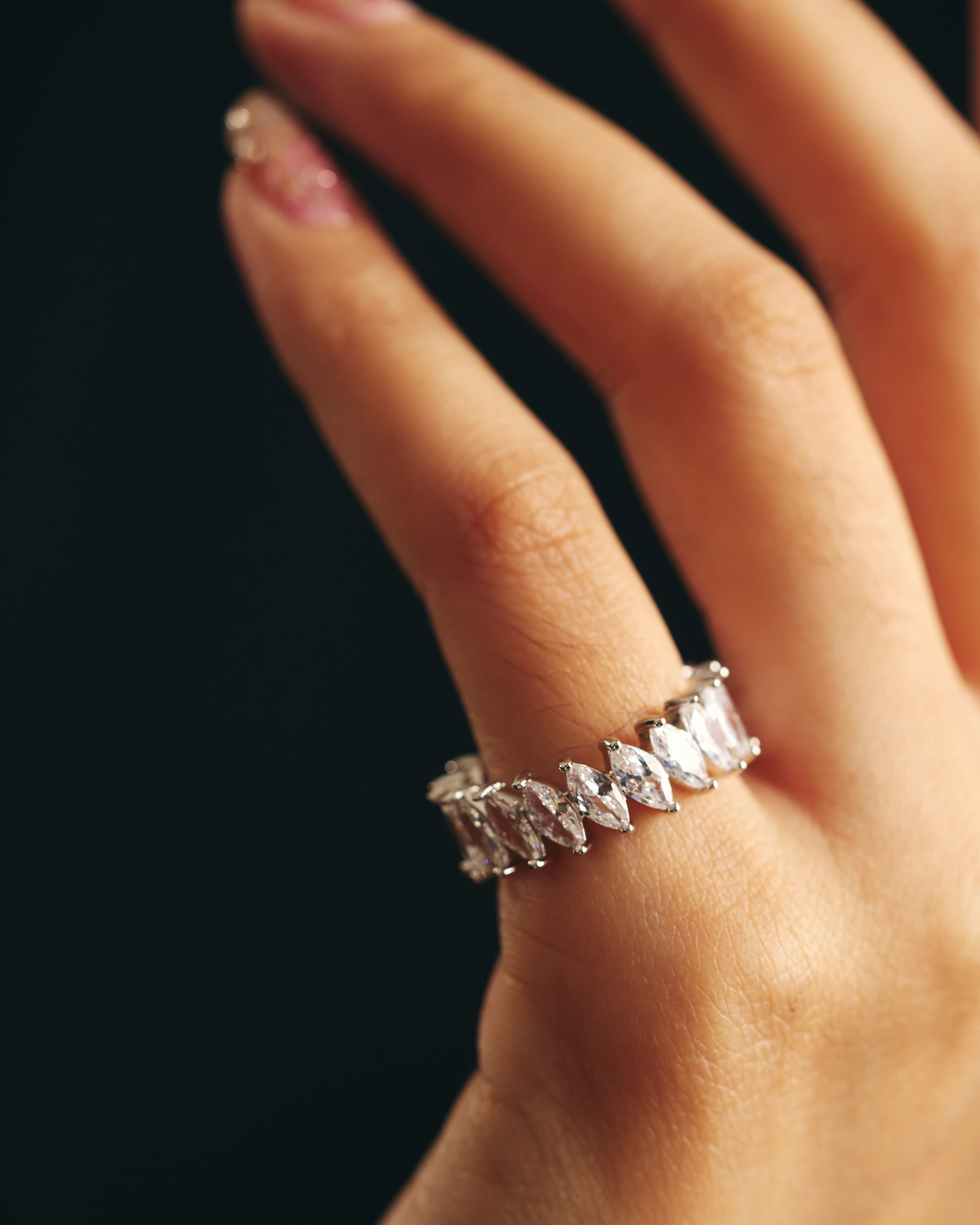 Pear Cut Eternity Band