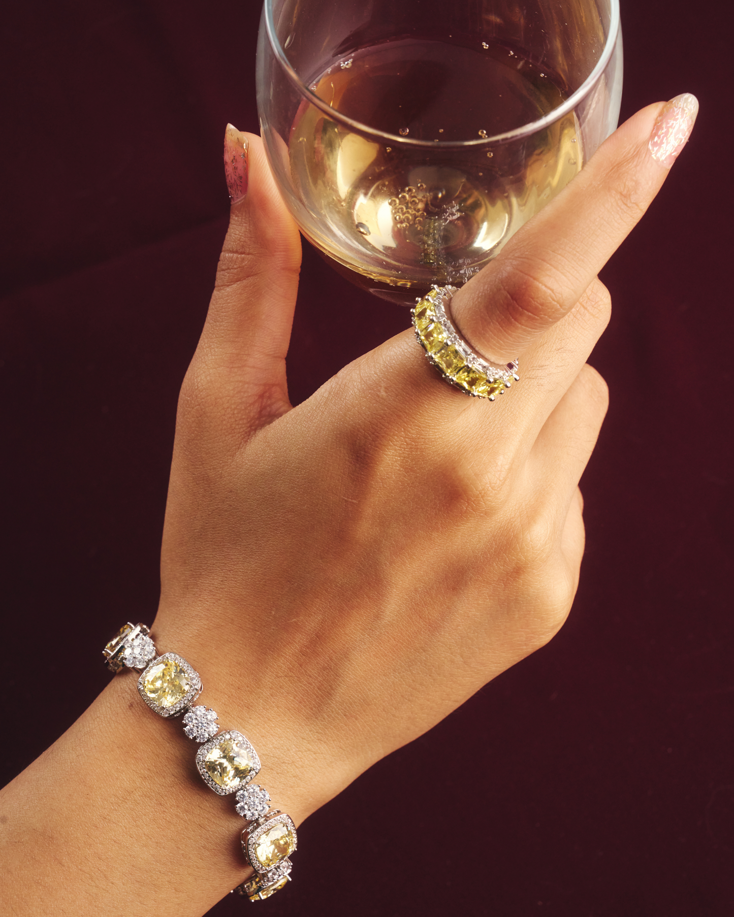 Coloured Cushion Bracelet