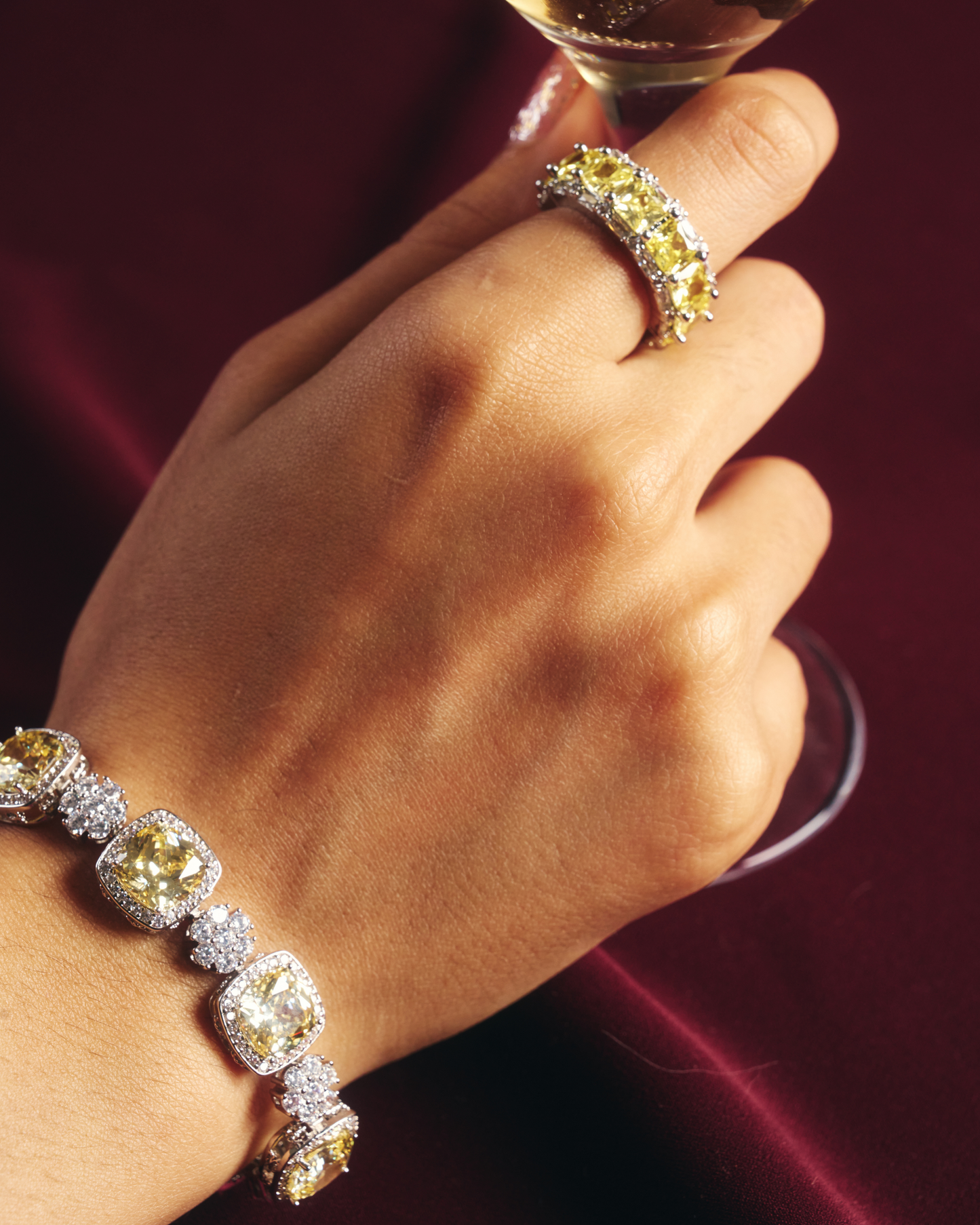 Coloured Cushion Bracelet