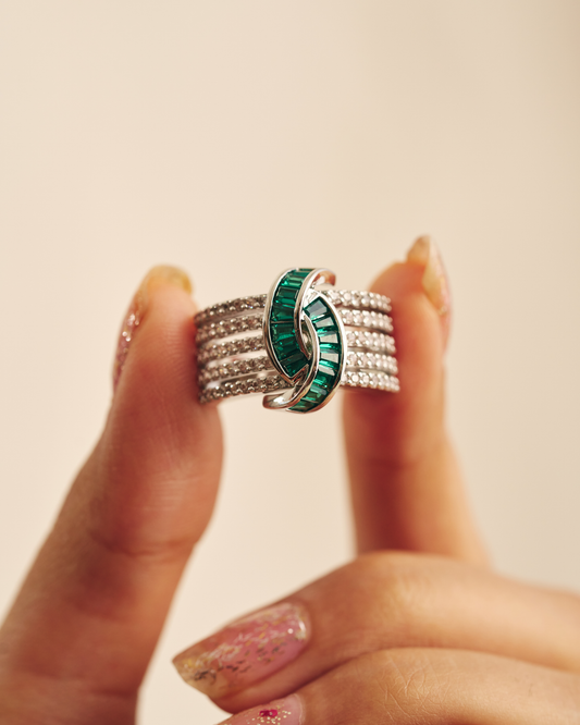 Coloured Emerald Stack