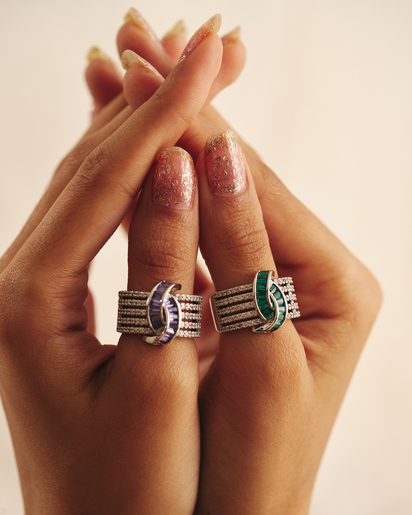 Coloured Emerald Stack
