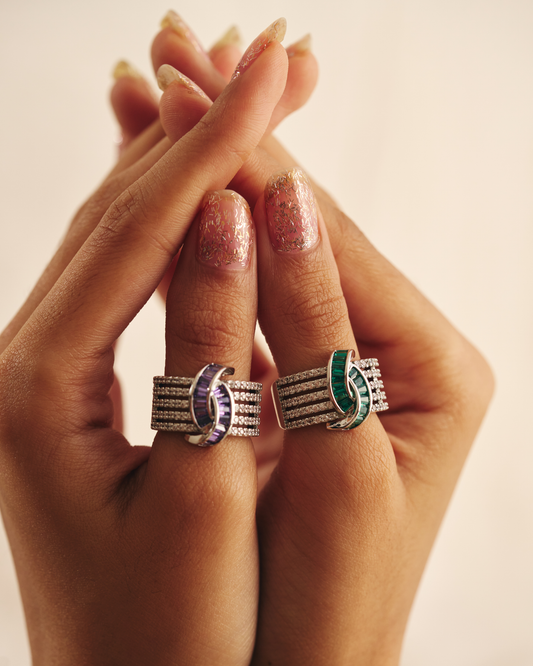 Coloured Emerald Stack