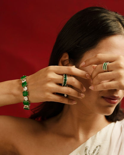 Green Baguette Bracelet